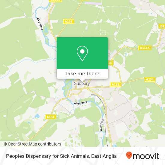 Peoples Dispensary for Sick Animals map
