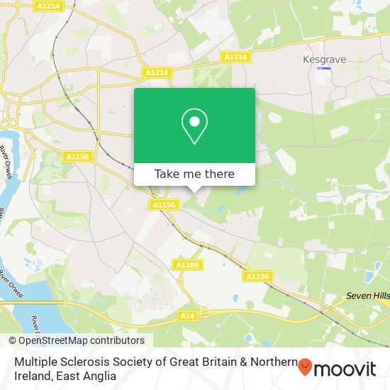 Multiple Sclerosis Society of Great Britain & Northern Ireland map