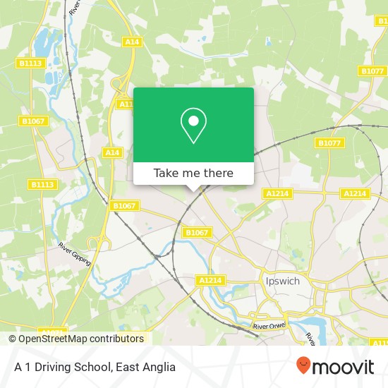 A 1 Driving School map