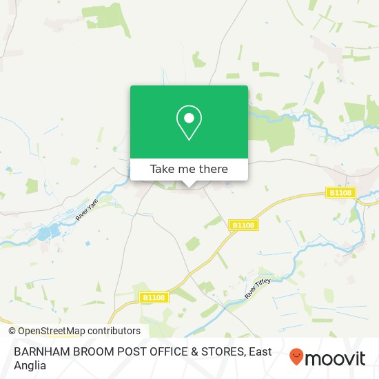 BARNHAM BROOM POST OFFICE & STORES map