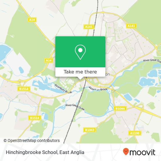 Hinchingbrooke School map