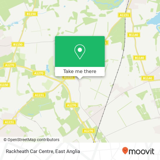 Rackheath Car Centre map