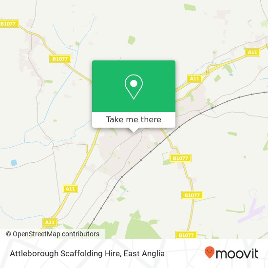 Attleborough Scaffolding Hire map