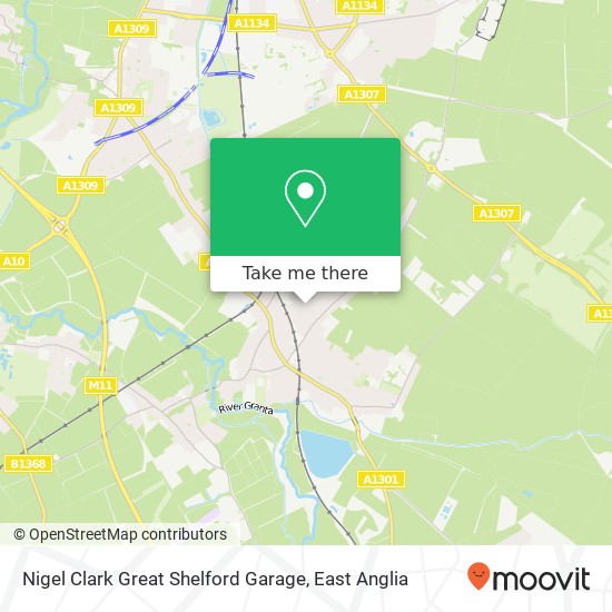 Nigel Clark Great Shelford Garage map