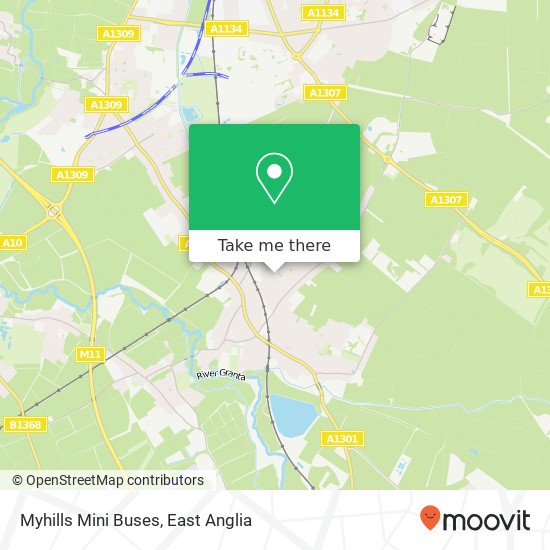 Myhills Mini Buses map