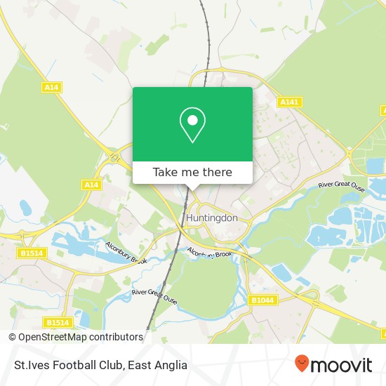 St.Ives Football Club map