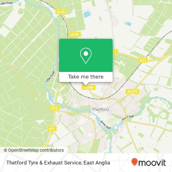 Thetford Tyre & Exhaust Service map