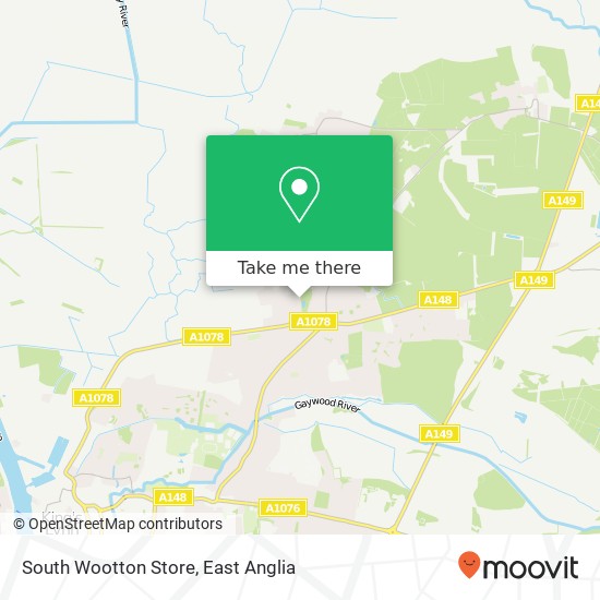 South Wootton Store map