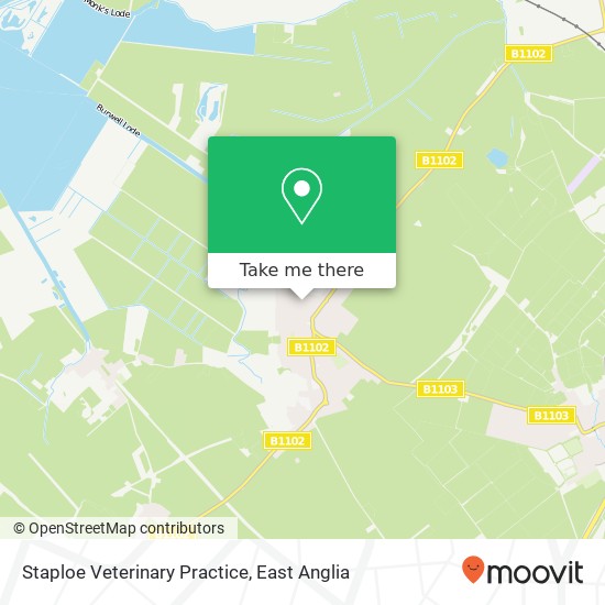 Staploe Veterinary Practice map