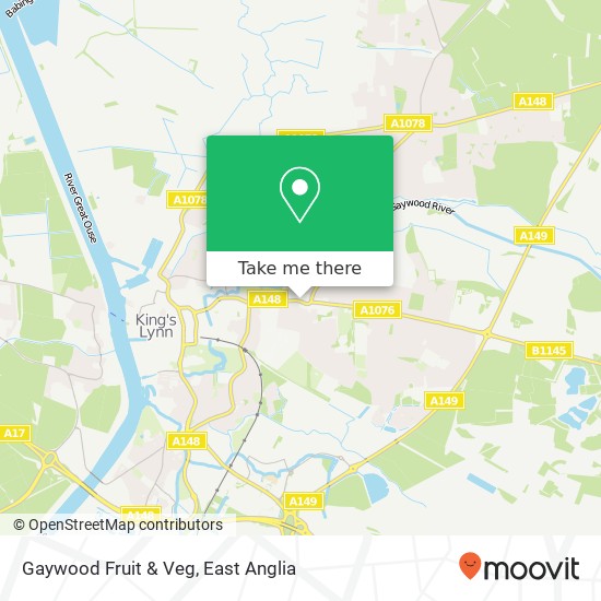 Gaywood Fruit & Veg map