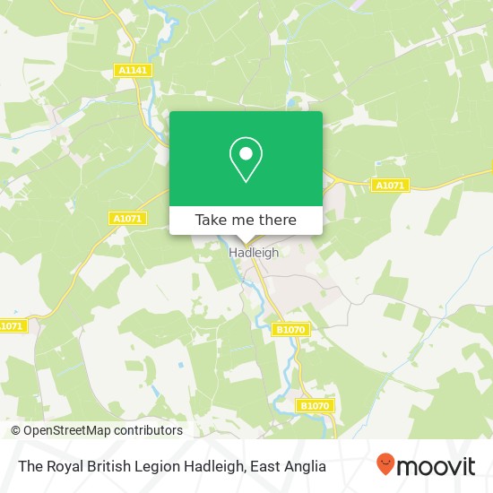 The Royal British Legion Hadleigh map