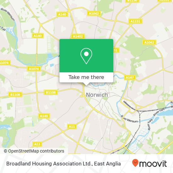 Broadland Housing Association Ltd. map