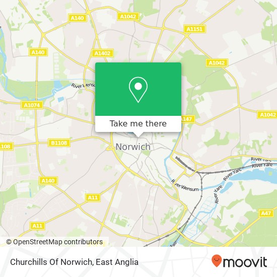 Churchills Of Norwich map