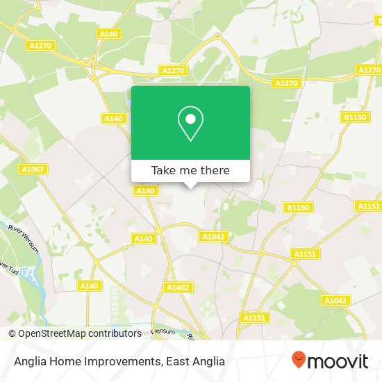 Anglia Home Improvements map