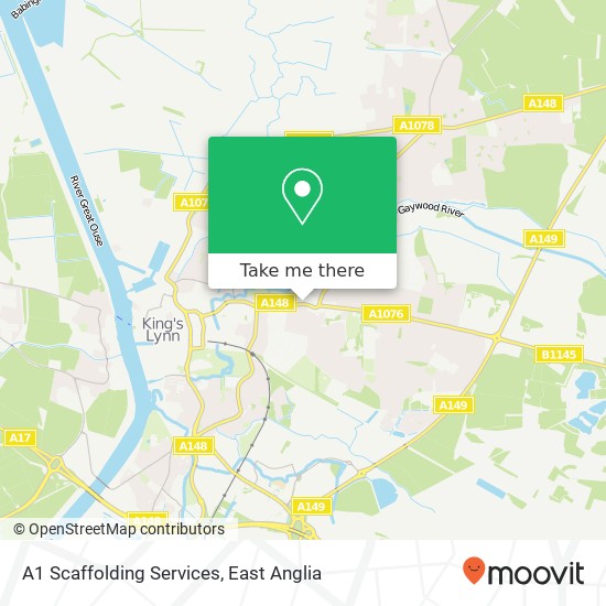 A1 Scaffolding Services map