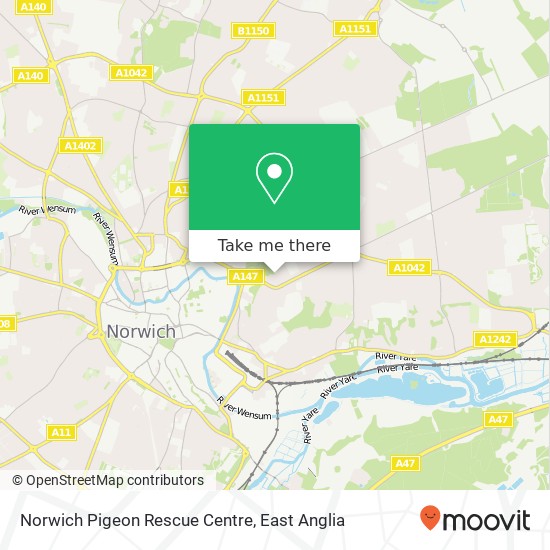 Norwich Pigeon Rescue Centre map