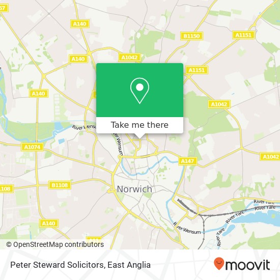 Peter Steward Solicitors map