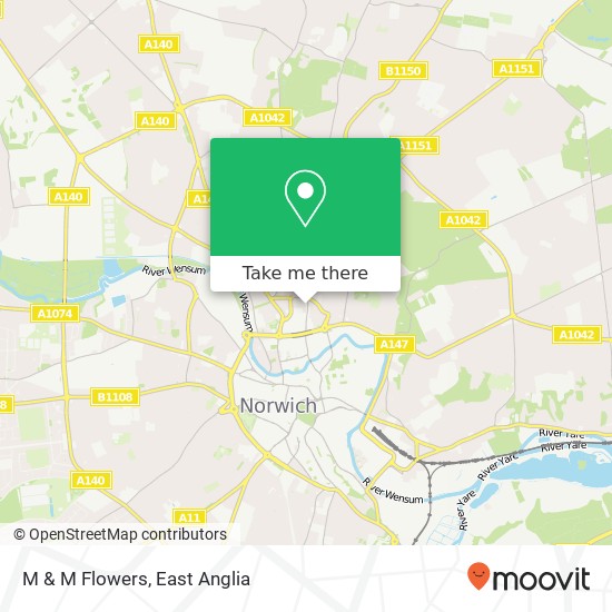 M & M Flowers map