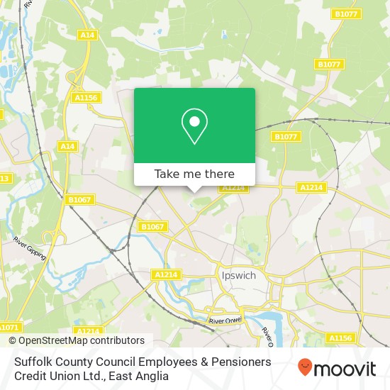 Suffolk County Council Employees & Pensioners Credit Union Ltd. map