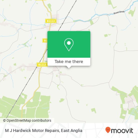 M J Hardwick Motor Repairs map