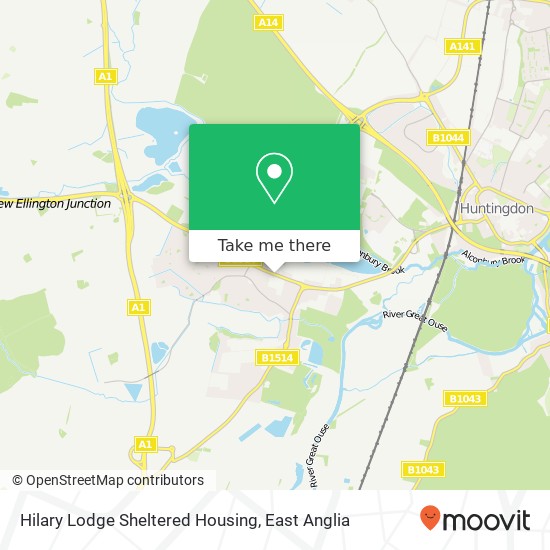 Hilary Lodge Sheltered Housing map