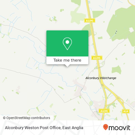 Alconbury Weston Post Office map