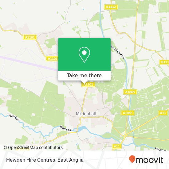Hewden Hire Centres map