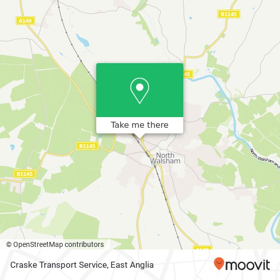 Craske Transport Service map