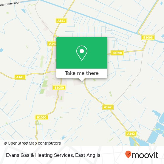 Evans Gas & Heating Services map