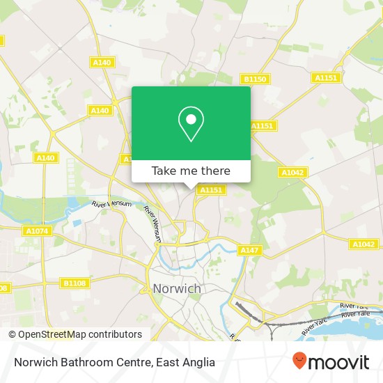 Norwich Bathroom Centre map