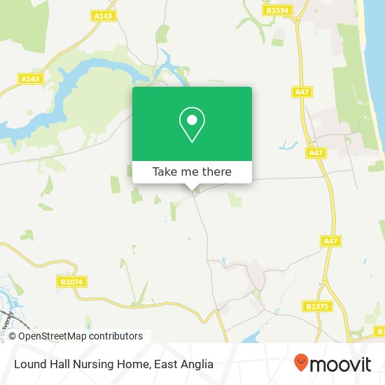 Lound Hall Nursing Home map