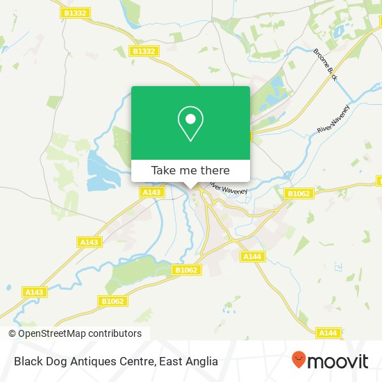 Black Dog Antiques Centre map
