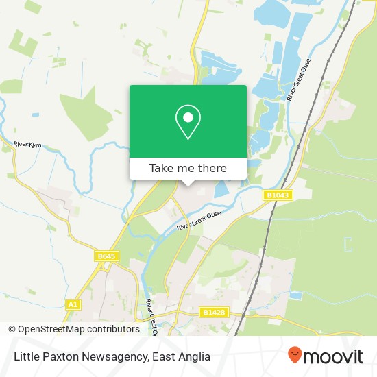 Little Paxton Newsagency map