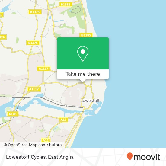 Lowestoft Cycles map