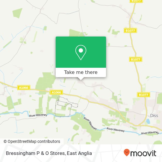 Bressingham P & O Stores map