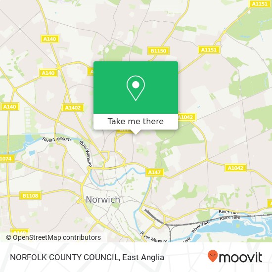 NORFOLK COUNTY COUNCIL map