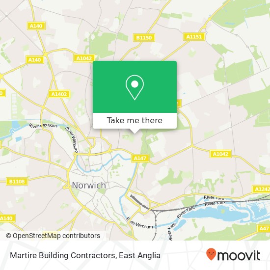 Martire Building Contractors map