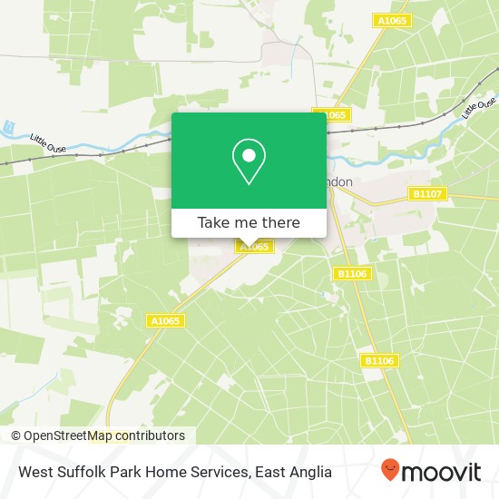 West Suffolk Park Home Services map