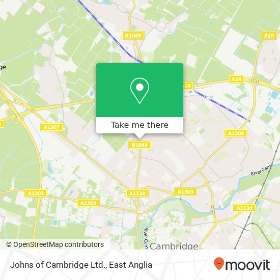 Johns of Cambridge Ltd. map