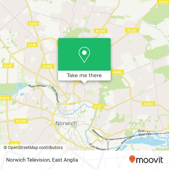 Norwich Television map