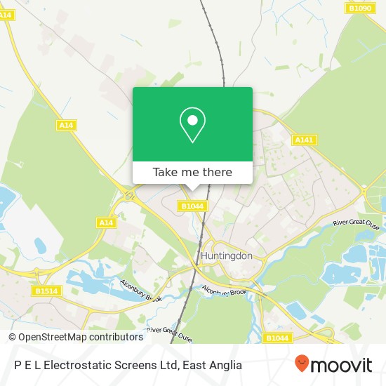 P E L Electrostatic Screens Ltd map