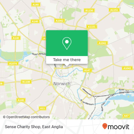 Sense Charity Shop map