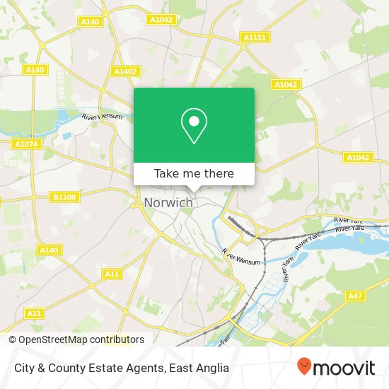 City & County Estate Agents map