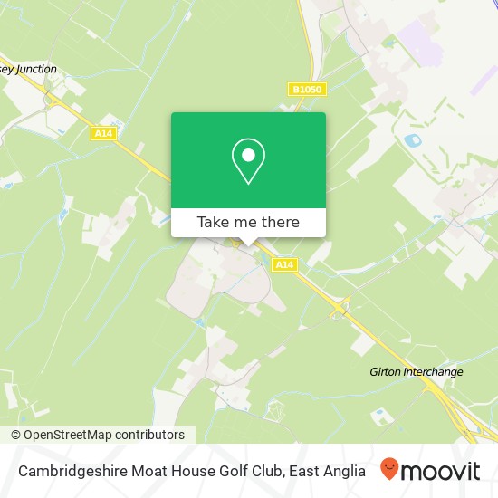 Cambridgeshire Moat House Golf Club map
