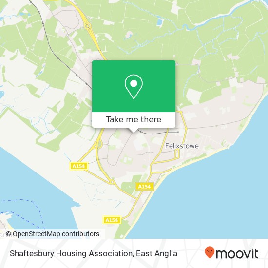 Shaftesbury Housing Association map