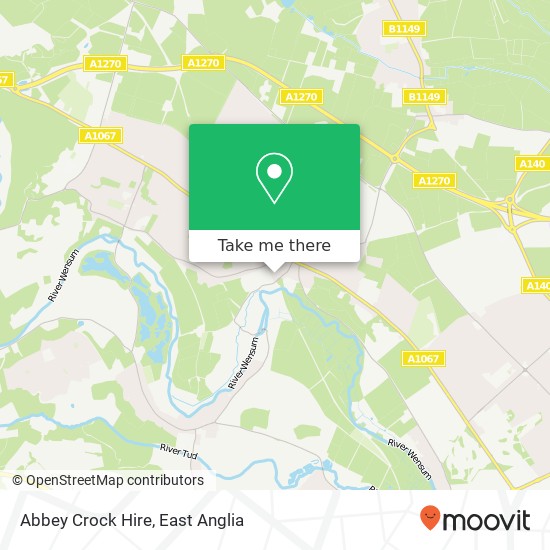 Abbey Crock Hire map