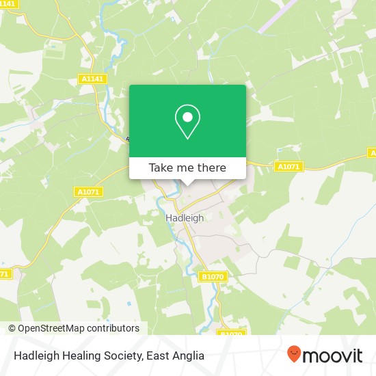 Hadleigh Healing Society map