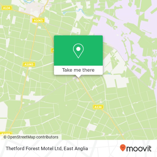 Thetford Forest Motel Ltd map