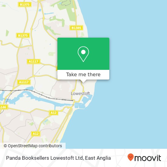 Panda Booksellers Lowestoft Ltd map