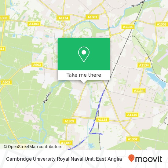 Cambridge University Royal Naval Unit map